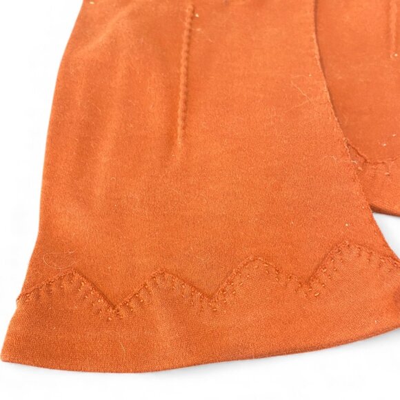 Vintage Elvette by Dawnelle Hand Sewn Occasion Gloves Sz 7-1/2 Rust #186Q - Picture 3 of 6